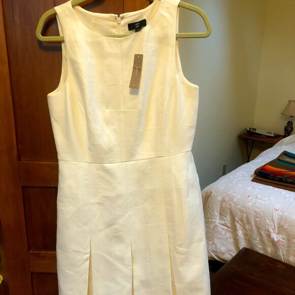 JCrew 365 Sleeveless Linen Dress w. Box Pleats - Picture 1 of 6